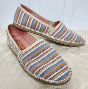 Rocket Dog Woven Stripe Espadrille Flats Size 8.5 Boho